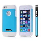 Apple Iphone 5 5S Case Pu Leather Crazy Maghreb Single Layer Protective Case For Apple Iphone 5 5S(Sky Blue with White)