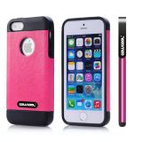 Apple Iphone 5 5S Case Pu Leather Crazy Maghreb Single Layer Protective Case For Apple Iphone 5 5S(Pink with Black)