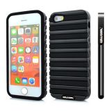 Apple Iphone 5 5S Case Hard Pc Stripe Ladder 2in1 Hybrid High Impact Protective Case For Iphone 5 5S(Black with Black)