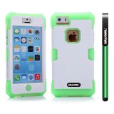 Apple Iphone 5C Case Silicone With Hard Pc Bright 2in1 Hybrid High Impact Protective Case For Apple Iphone 5C(Light Green)