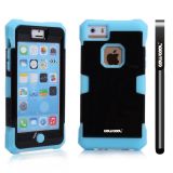 Apple Iphone 5C Case Luminous Silicone With Hard Pc Bright 2in1 Hybrid High Impact Protective Case For Apple Iphone 5C(Sky Blue)