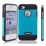 Apple Iphone 4 4S Case Tpu With Pc Double Color 2in1 Hybrid High Impact Protective Case For Apple Iphone 4 4S(Sky Blue)