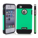 Apple Iphone 4 4S Case Tpu With Pc Double Color 2in1 Hybrid High Impact Protective Case For Apple Iphone 4 4S(Green)