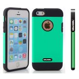 Apple Iphone 5 5S Case Tpu With Pc Double Color 2in1 Hybrid High Impact Protective Case For Apple Iphone 5 5S(Green)