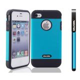 Apple Iphone 4 4S Case Tpu With Pc Double Color 2in1 Hybrid High Impact Protective Case For Apple Iphone 5 5S(Sky Blue)