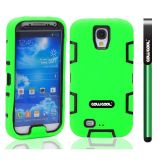 Apple Iphone 4 4S Case Silicone With Hard Pc Double Color 2in1 Hybrid High Impact Protective Case For Apple Iphone 4 4S(Green with Black)