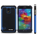 Samsung N9600 Galaxys5 Case Silicone With Hard Pc Football Texture 3in1 Hybrid High Impact Protective Case For Samsung N9600 Galaxys5(Blue)