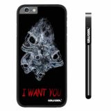 Apple iphone 6 4.7 inch Case Hard PC White Skull With Smoke I Want You Ghost With Black Shell Single Layer  Protective Case (8)