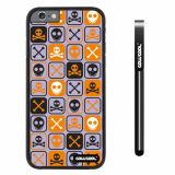 Apple iphone 6 4.7 inch Case Hard PC Cross matrix cute Skull With Black Shell Single Layer Protective Case (Light Purple)