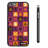 Apple iphone 6 4.7 inch Case Hard PC Cross matrix cute Skull With Black Shell Single Layer Protective Case (Purple)