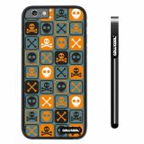 Apple iphone 6 4.7 inch Case Hard PC Cross matrix cute Skull With Black Shell Single Layer Protective Case (Sky Blue)