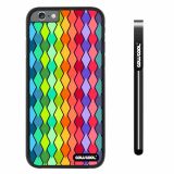 Apple iphone 6 4.7 inch Case Hard PC Colorful Plaid Totem Black Shell Single Layer Protective Case (1)