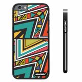 Apple iphone 6 4.7 inch Case Hard PC Colorful Triangle Interlaced Totem Black Shell Single Layer Protective Case (8)