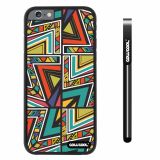 Apple iphone 6 4.7 inch Case Hard PC Colorful Interlaced Triangle Totem Black Shell Single Layer Protective Case (10)