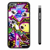 Apple iphone 6 4.7 inch Case Hard PC Colorful kid Watercolor Fish Competition food Black Shell Single Layer Protective Case (1)