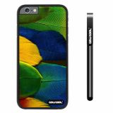 Apple iphone 6 4.7 inch Case Hard PC Colorful feathers Black Shell Single Layer Protective Case (3)