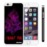 Apple Iphone 6 Plus 5.5 Inch Case Hard PC Multicolour Color Skull With Smoke With White Shell Single Layer  Protective Case (5)