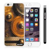 Apple Iphone 6 Plus 5.5 Inch Case Hard PC Gear machinery Retro White Shell Single Layer Protective Case (7)