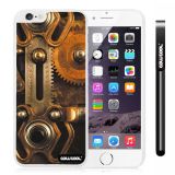 Apple Iphone 6 Plus 5.5 Inch Case Hard PC Retro Gear machinery White Shell Single Layer Protective Case (8)