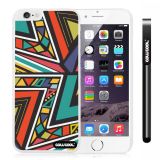 Apple Iphone 6 Plus 5.5 Inch Case Hard PC Triangle bohemian Plaid Totem White Shell Single Layer Protective Case (7)