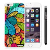 Apple Iphone 6 Plus 5.5 Inch Case Hard PC tribal Petal Plaid White Shell Single Layer Protective Case (14)