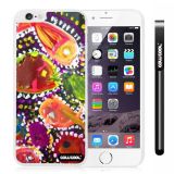 Apple Iphone 6 Plus 5.5 Inch Case Hard PC Colorful kid Watercolor Fish Competition food White Shell Single Layer Protective Case (7)