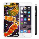 Apple Iphone 6 Plus 5.5 Inch Case Hard PC Colorful kid Watercolor Fish Competition food White Shell Single Layer Protective Case (19)