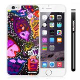 Apple Iphone 6 Plus 5.5 Inch Case Hard PC Colorful kid Watercolor Fish Competition food White Shell Single Layer Protective Case (23)