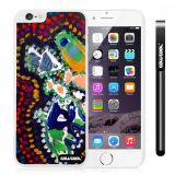 Apple Iphone 6 Plus 5.5 Inch Case Hard PC Colorful kid Watercolor Fish Competition food White Shell Single Layer Protective Case (24)