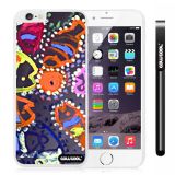 Apple Iphone 6 Plus 5.5 Inch Case Hard PC Colorful kid Watercolor Fish Competition food White Shell Single Layer Protective Case (26)