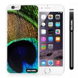 Apple Iphone 6 Plus 5.5 Inch Case Hard PC peacocks feathers White Shell Single Layer Protective Case (9)