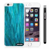 Apple Iphone 6 Plus 5.5 Inch Case Hard PC Fashion Design Blue feathers White Shell Single Layer Protective Case (11)