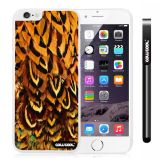 Apple Iphone 6 Plus 5.5 Inch Case Hard PC Colorful feathers White Shell Single Layer Protective Case (12)