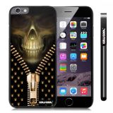 Apple Iphone 6 Plus 5.5 Inch Case Hard PC Skull Cool Zipper With Black Shell Single Layer Protective Case (3)