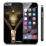 Apple Iphone 6 Plus 5.5 Inch Case Hard PC Skull Zipper With Black Shell Single Layer Protective Case (4)