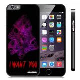 Apple Iphone 6 Plus 5.5 Inch Case Hard PC Multicolour Color Skull With Smoke With Black Shell Single Layer  Protective Case (5)