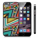 Apple Iphone 6 Plus 5.5 Inch Case Hard PC Colorful Triangle Interlaced Totem Black Shell Single Layer Protective Case (8)