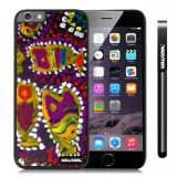 Apple Iphone 6 Plus 5.5 Inch Case Hard PC Colorful kid Watercolor Fish Competition food Black Shell Single Layer Protective Case (22)