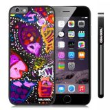 Apple Iphone 6 Plus 5.5 Inch Case Hard PC Colorful kid Watercolor Fish Competition food Black Shell Single Layer Protective Case (23)