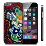 Apple Iphone 6 Plus 5.5 Inch Case Hard PC Colorful kid Watercolor Fish Competition food Black Shell Single Layer Protective Case (24)