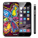 Apple Iphone 6 Plus 5.5 Inch Case Hard PC Colorful kid Watercolor Fish Competition food Black Shell Single Layer Protective Case (25)