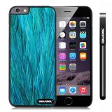 Apple Iphone 6 Plus 5.5 Inch Case Hard PC Fashion Design Blue feathers Black Shell Single Layer Protective Case (11)