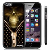 Apple iphone 6 4.7 Inch Soft Silicone Skull Cool Zipper With Black Shell Single Layer Protective Case (3)