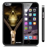 Apple iphone 6 4.7 Inch Soft Silicone Skull Zipper With Black Shell Single Layer Protective Case (4)