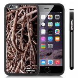 Apple iphone 6 4.7 Inch Soft Silicone Straw Grass Mossy Camo weed Staggered Black Shell Single Layer Protective Case (3)