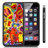 Apple iphone 6 4.7 Inch Soft Silicone Colorful kid Watercolor Fish Competition food Black Shell Single Layer Protective Case (8)