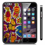 Apple iphone 6 4.7 Inch Soft Silicone Colorful kid Watercolor Fish Competition food Black Shell Single Layer Protective Case (9)