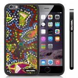 Apple iphone 6 4.7 Inch Soft Silicone Colorful kid Watercolor Fish Competition food Black Shell Single Layer Protective Case (13)