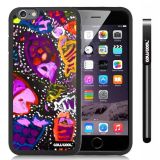 Apple iphone 6 4.7 Inch Soft Silicone Colorful kid Watercolor Fish Competition food Black Shell Single Layer Protective Case (23)