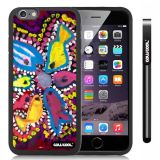 Apple iphone 6 4.7 Inch Soft Silicone Colorful kid Watercolor Fish Competition food Black Shell Single Layer Protective Case (25)